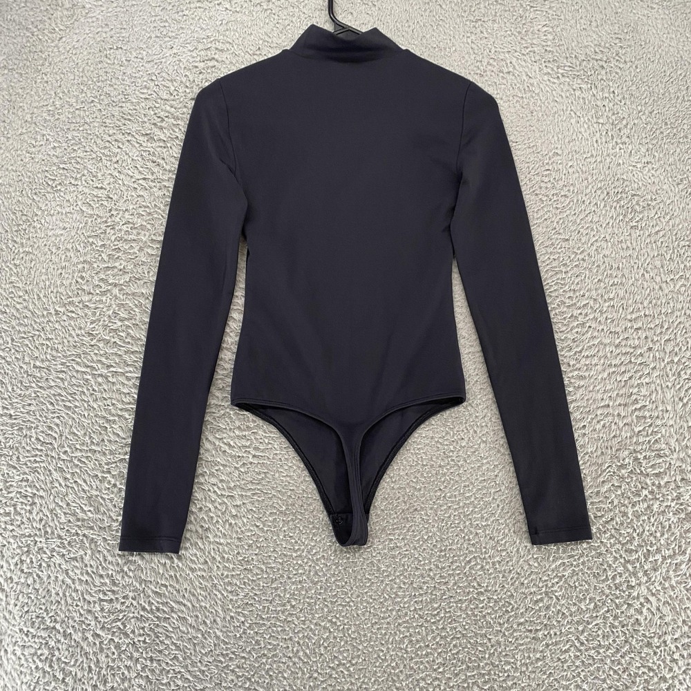 Babaton Bodysuit Womens XS Black Mock Neck Sleeve Aritzia Minimalist Capsule - Picture 10 of 14